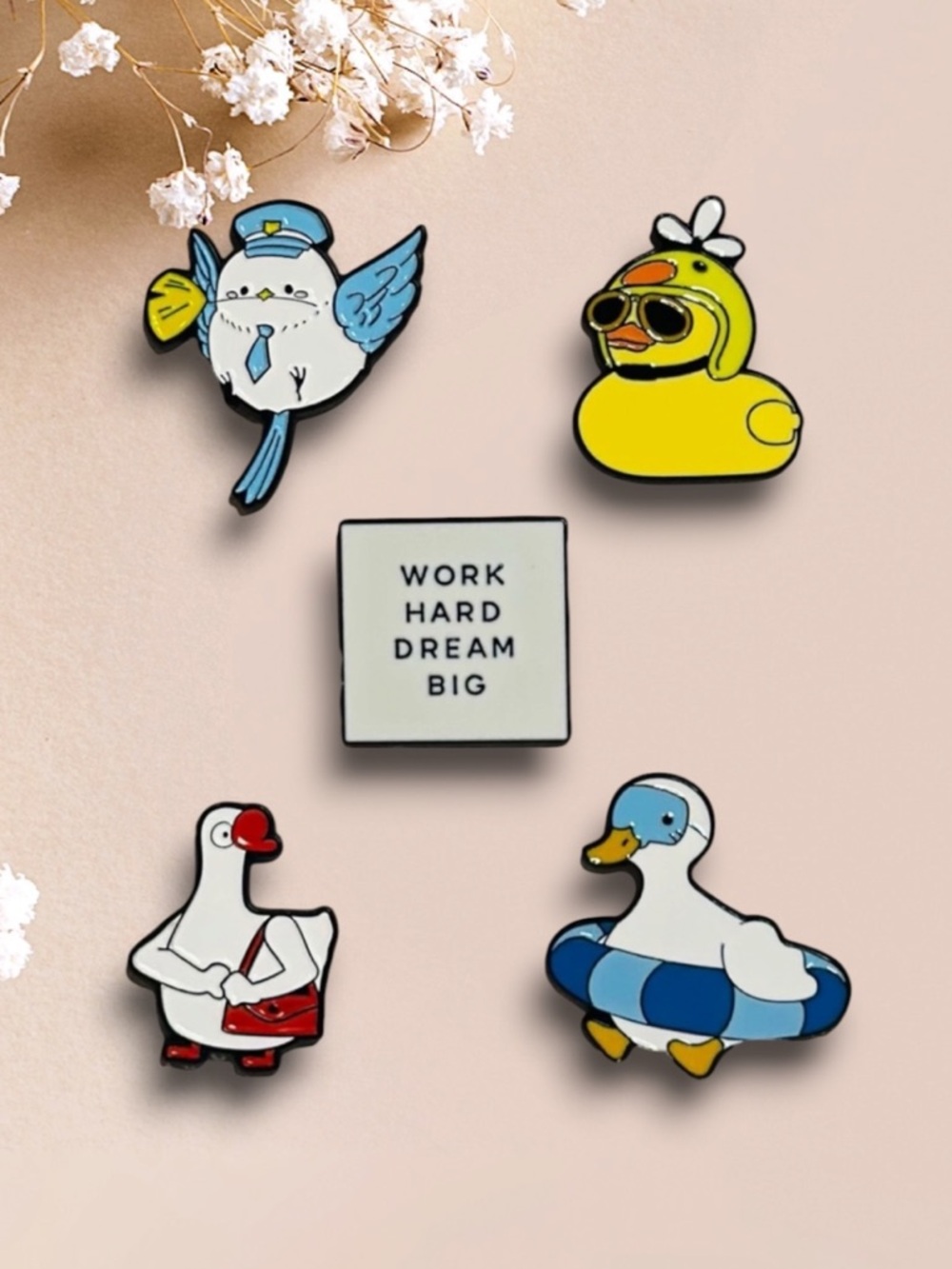 “Birds with Purpose ” Enamel Pins Set of 5